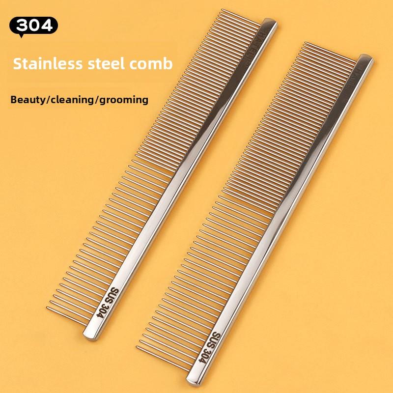 Pet Grooming Brush - Dog and Cat Brush - Cat Comb - Beauty Brush - Stainless Steel Mini Comb - Face Comb