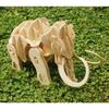 3D Wooden Puzzle Dinosaur Series with Japanese Instructions Tsukurundesu® Battery-Operated (Mammoth)