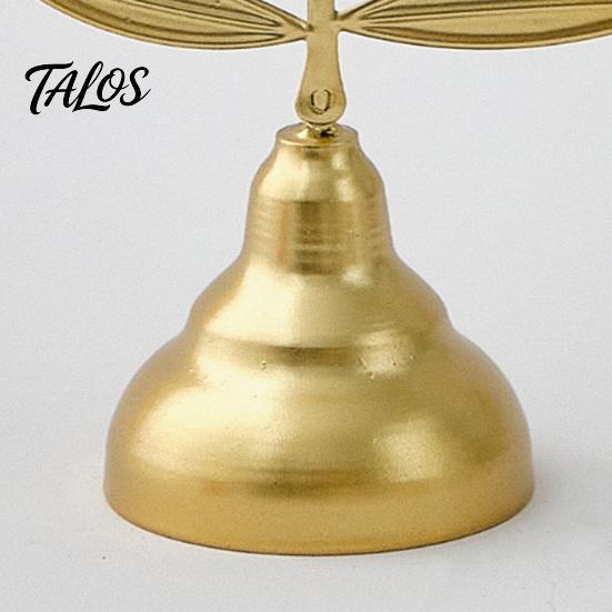 Talos Vintage Metal Candle Holder, Romantic Candlestick Dinner Table Centerpiece, Retro Aged Texture Decor for Wedding Party and Home Anniversary