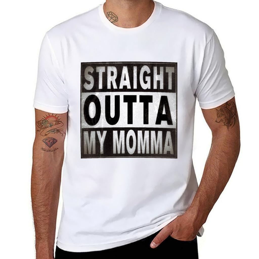 Straight outta my momma TShirt Abstract Pattern Print Top