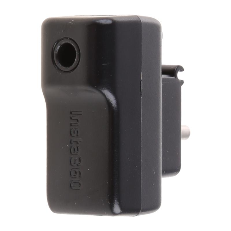 Adapter Mikrofonu Kamery Kompatybilny z Insta360 One X3 Zewnętrznymi Mikrofonami Gniazdo 3,5 mm USB C Solidnie Zamocowany Adapter