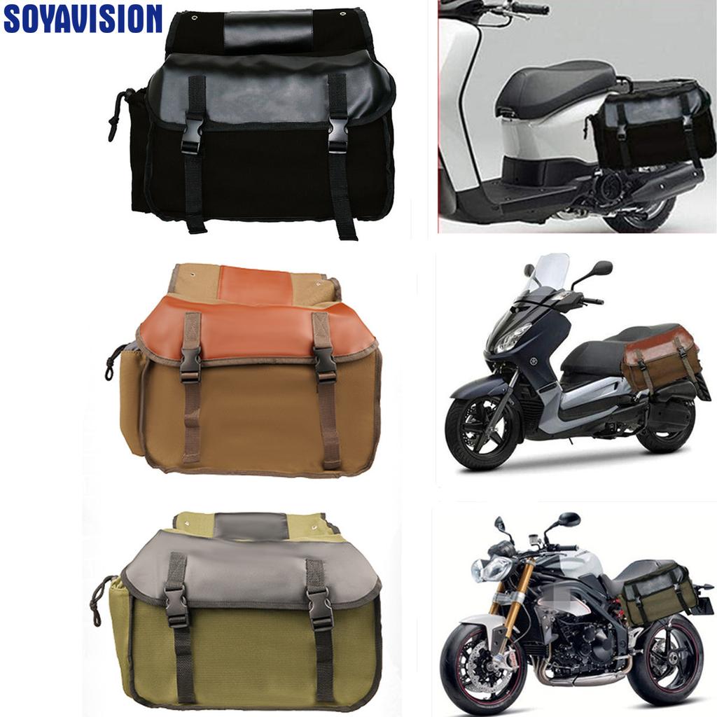 Motorcycle Saddlebag Luggage Bags Touring Motorbike Saddle Bag Canvas Stroage Bag For Honda Shadow For Suzuki dr 650 Tools Pouch