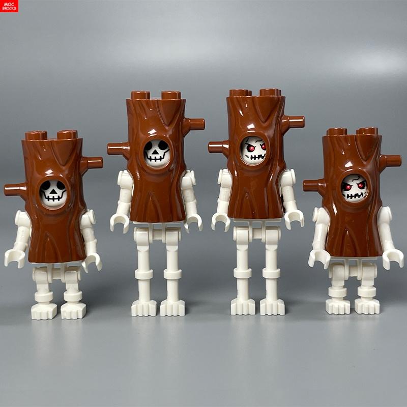MOC Blokken Schedel Duivel Gezicht Hoofddeksel Hoofd Kostuum Boomstam 35827 DIY Speelgoed Actie Figuren Plant Bouwstenen Kinderen Cadeaus