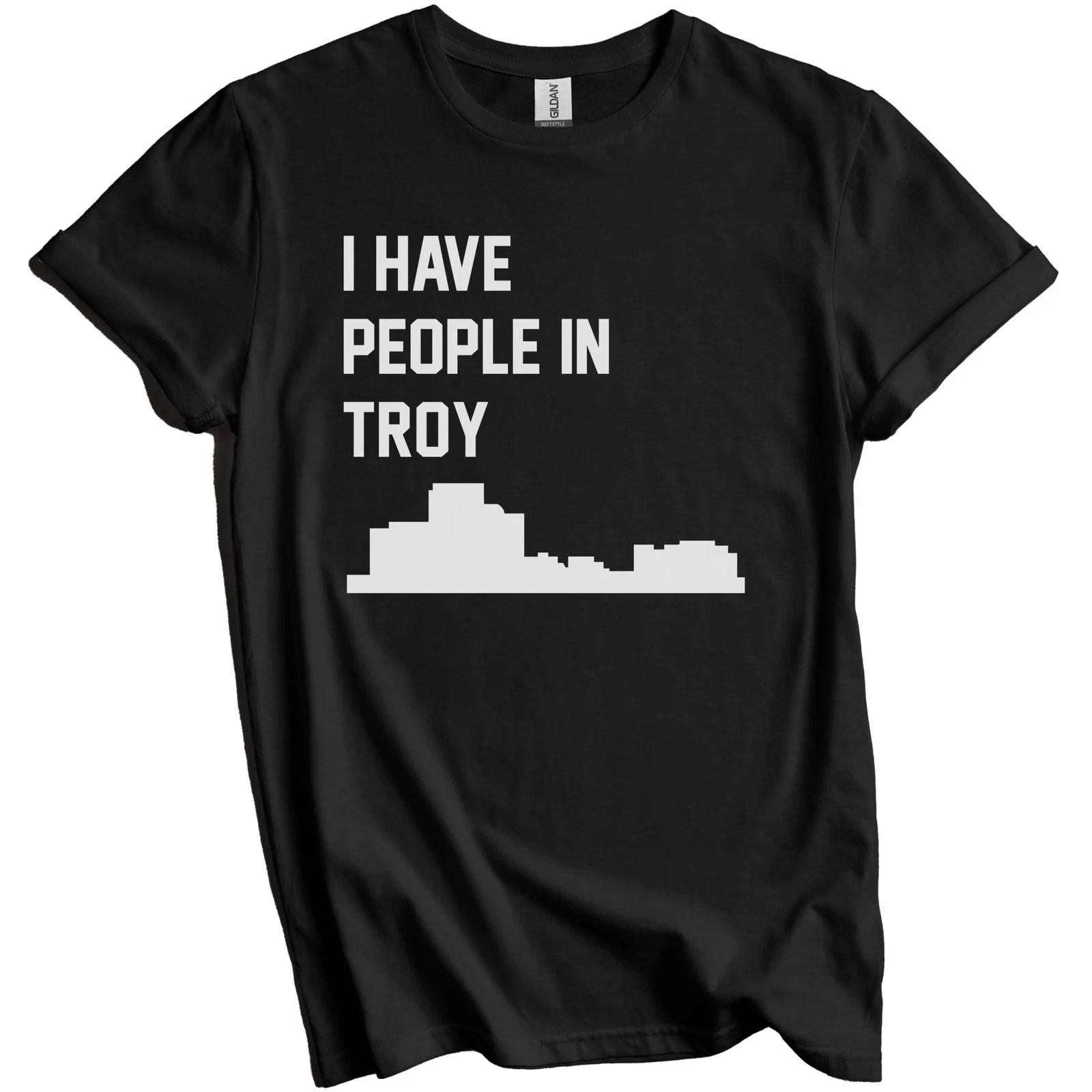 

I Have People In Troy Michigan Skyline T-Shirt L