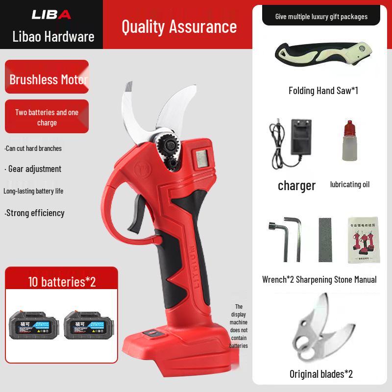 Cordless Electric Pruning Shears with Lithium Battery for Outdoor Garden and Fruit Tree Branches