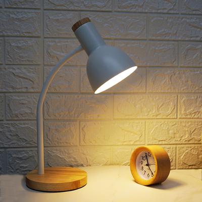 Creative Wooden Art Iron LED Hose Folding Nordic Desk Lamp Eye Protection Reading Table Lamp Living Room Bedroom Home Decor