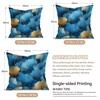 1/4pcs Abstract Turquoise Leaf Cushions Pillowcase Polyester Cushion Cover Throw Pillow Pillowcover Home Car Sofa Decor