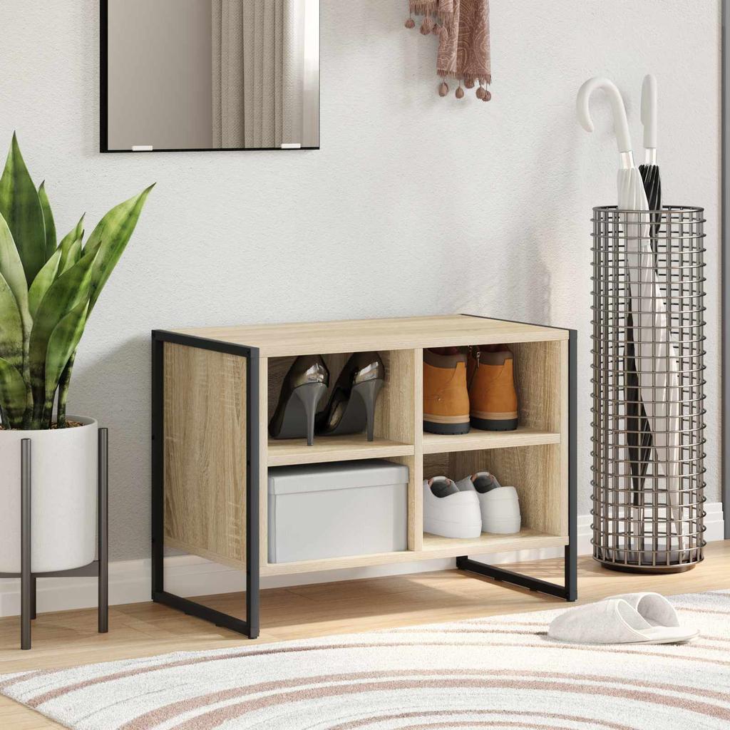 Shoe Cabinet with Storage Sonoma 60 x 35 x 44 cm Engineered Wood