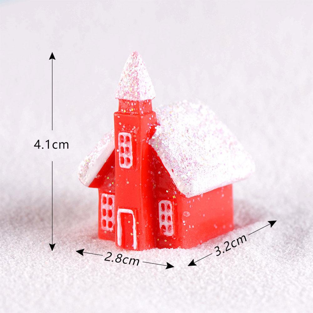 Christmas New Products Gifts Elk Snowman Santa Claus House Villa Creative Resin Micro Landscape Snow Cute Decoration Craft