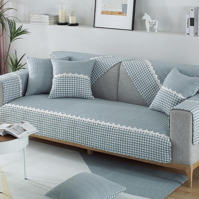 Pure Cotton Sofa Cushion Four Seasons General Non-slip Cushion Nordic Simple Modern Sofa Cover Cover All-inclusive Universal Cloth Towel