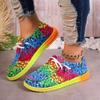 Fashion Low-Top Colorful Women's Slip-On Canvas Shoes with Ties Flat Bottom Rubber Sole Comfortable Casual Footwear for Women Shoes