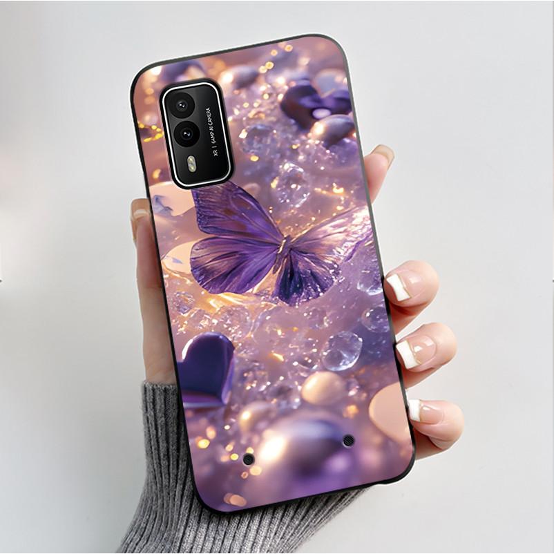 Printed Phone Case For Nokia XR21 Coque Capa Soft Silicone Black Shell Cover Cute Flower Cartoon Casing Fundas