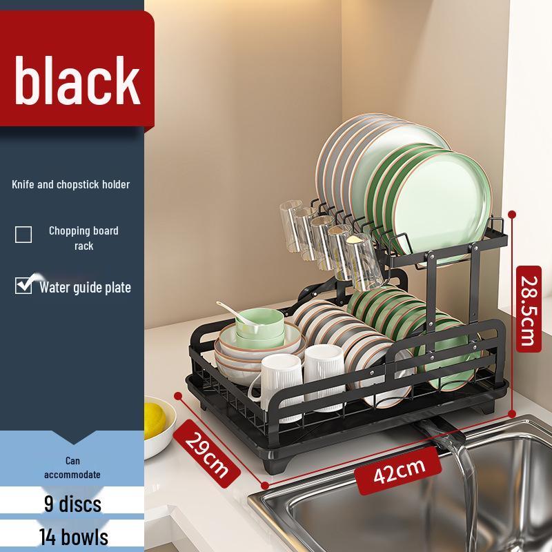 Multifunctional Kitchen Countertop Dish Rack & Drainer