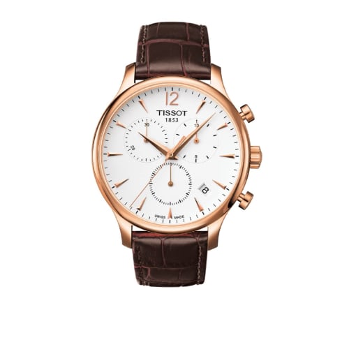 Tissot Tradition Chronograph Watch T0636173603700 Men's Silver Dial