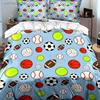 Sports Ball Pattern Set Multiple Sizes kid's And adults' Bedroom Exquisite 3PC Bedding set, Gift