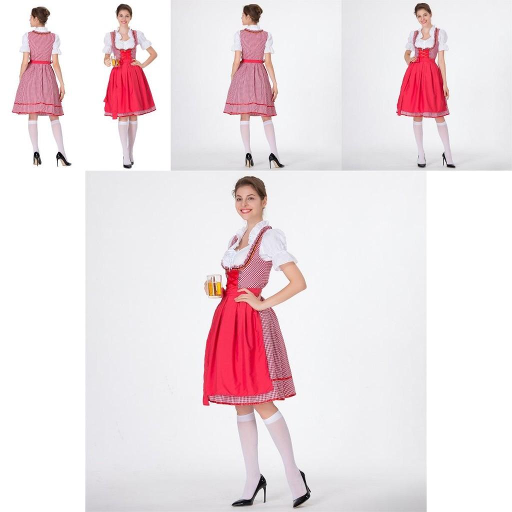 New German Beer Festival Dress Luxurious Cotton Embroidered Maid Outfit For Women