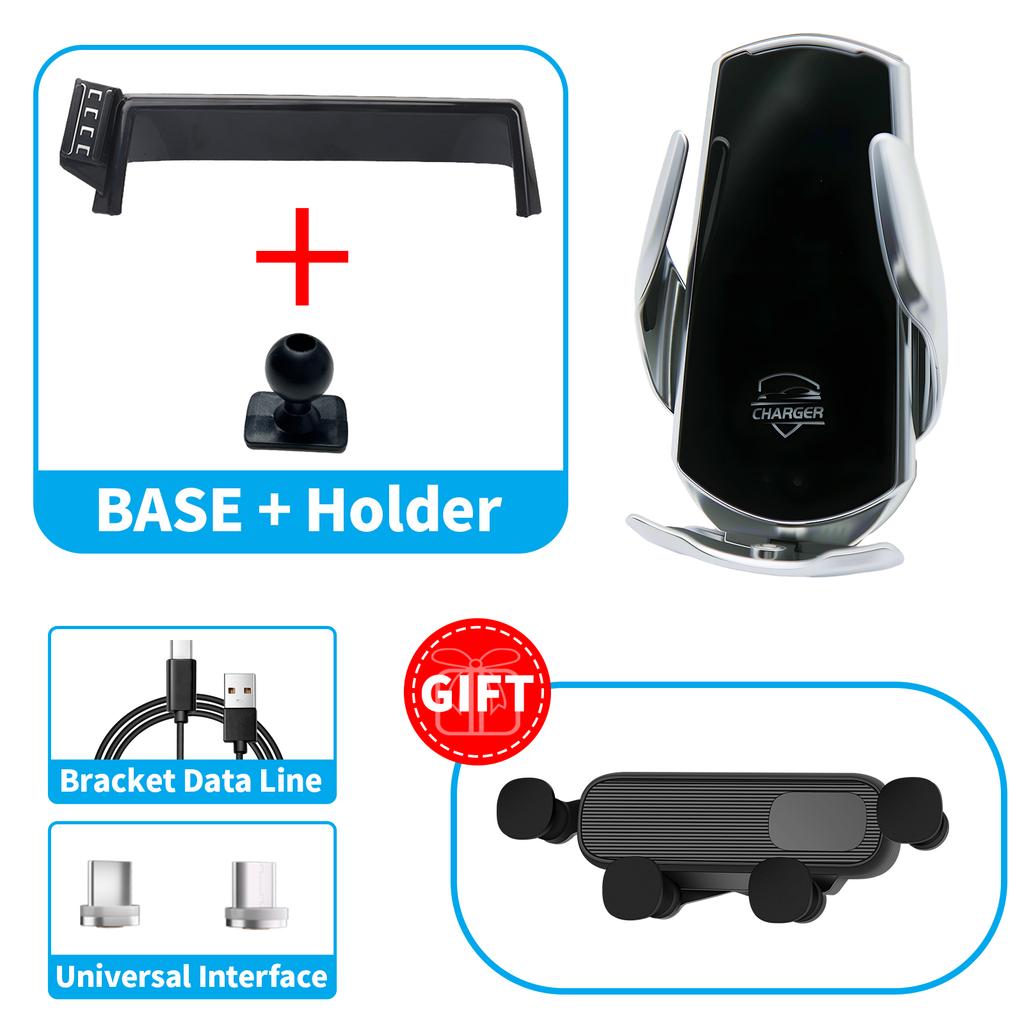 for Peugeot 2008 - (7in)Car Phone Holder Screen Fixed Navigation Bracket Base Wireless Charging