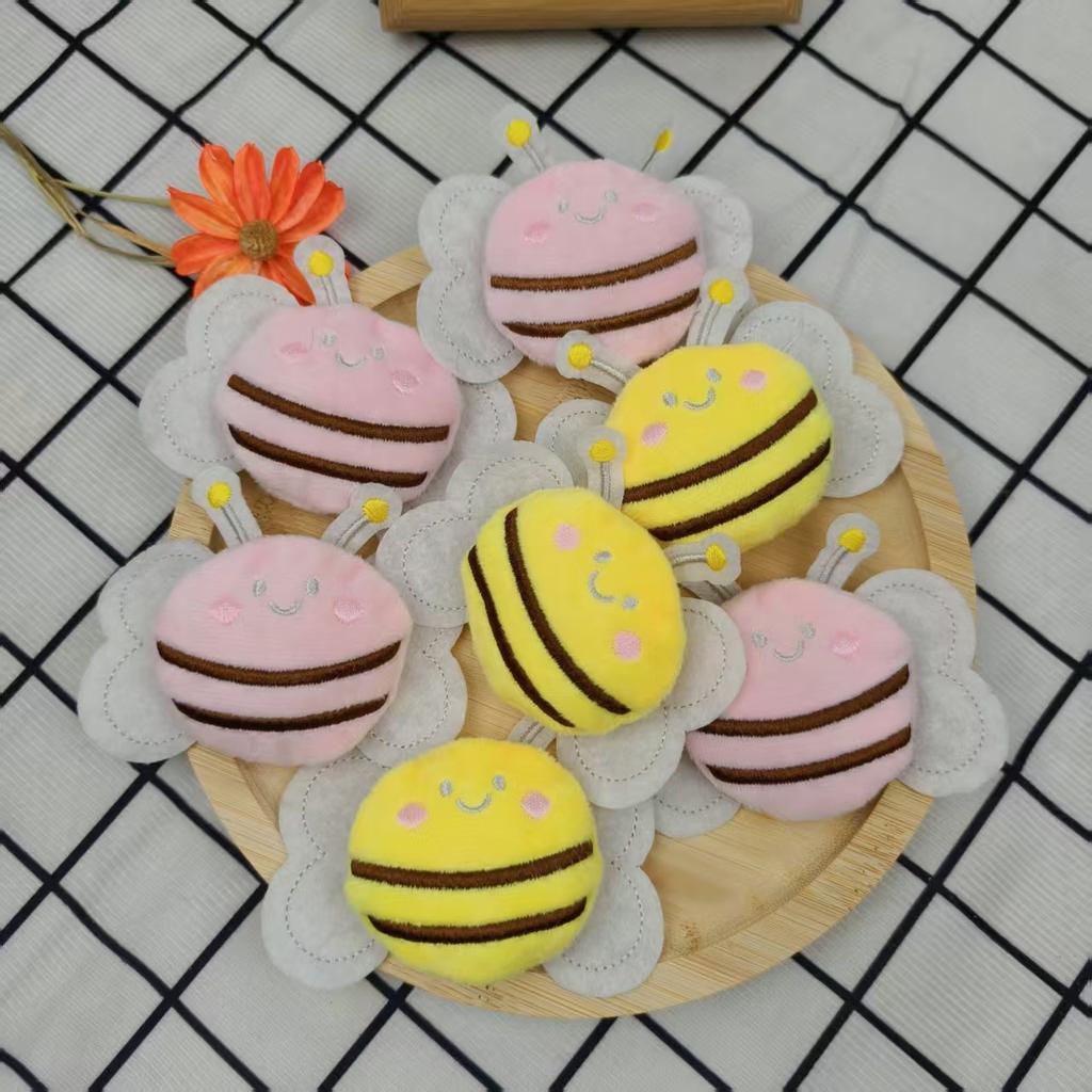 New Cartoon Plush Brooch Cute Cotton Bee Decoration Clothing Bag Headdress Accessories Accessories