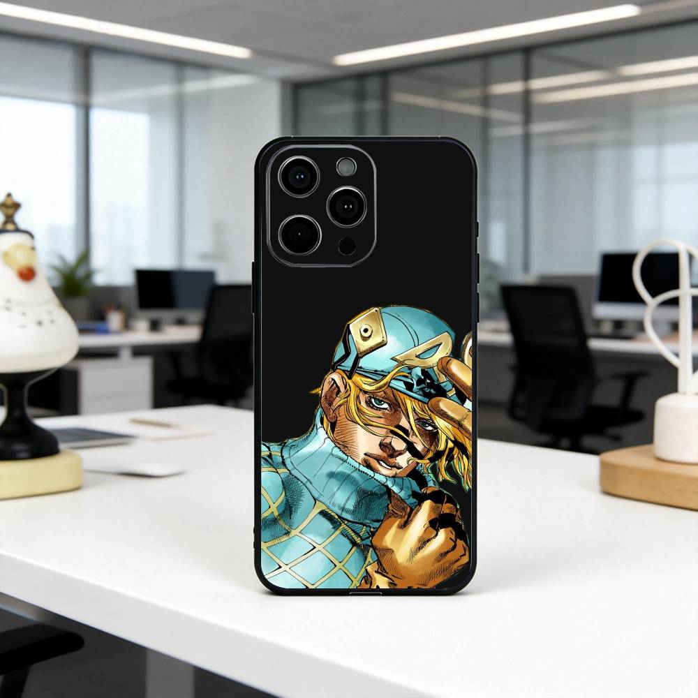 J-Joestar of the J-Jojo J-Johnny-JJES  Phone Case For iPhone 17,16,15,14,13,12,11 Plus,Pro Max,XS,Soft Silicone Black Cover