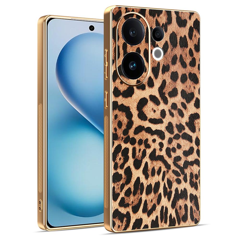 

Чохол для vivo S30 5G з леопардовим принтом, покритий ПУ шкірою, ПК+ТПУ з гальванічним покриттям, чохол для телефону A