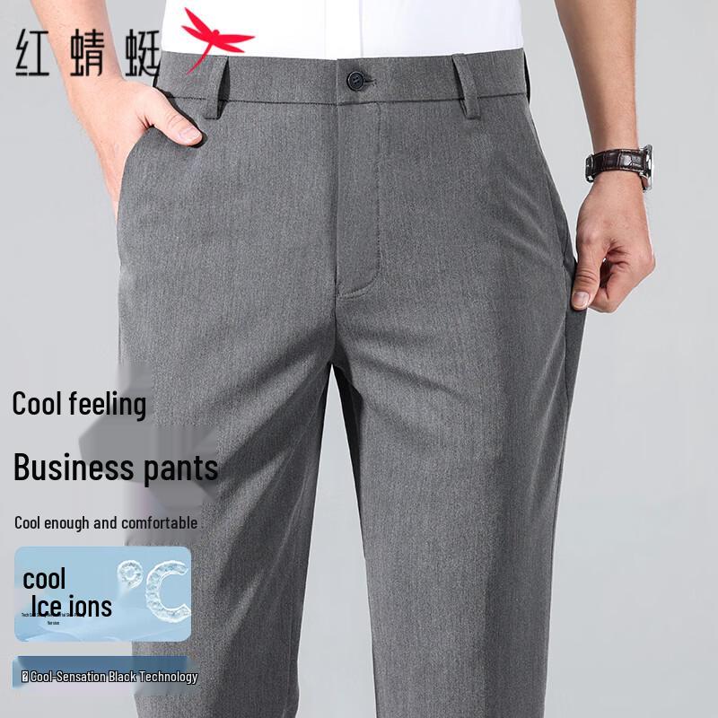 RED DRAGONFLY Men s Straight-Leg Cool-Feel Casual Pants 29