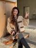 Lamb wool coat women's autumn and winter new short small fragrant wind wool coat retro loose padded plush top