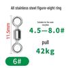 Stainless Steel High-Speed Figure Eight Ring Fishing Swivel Connector