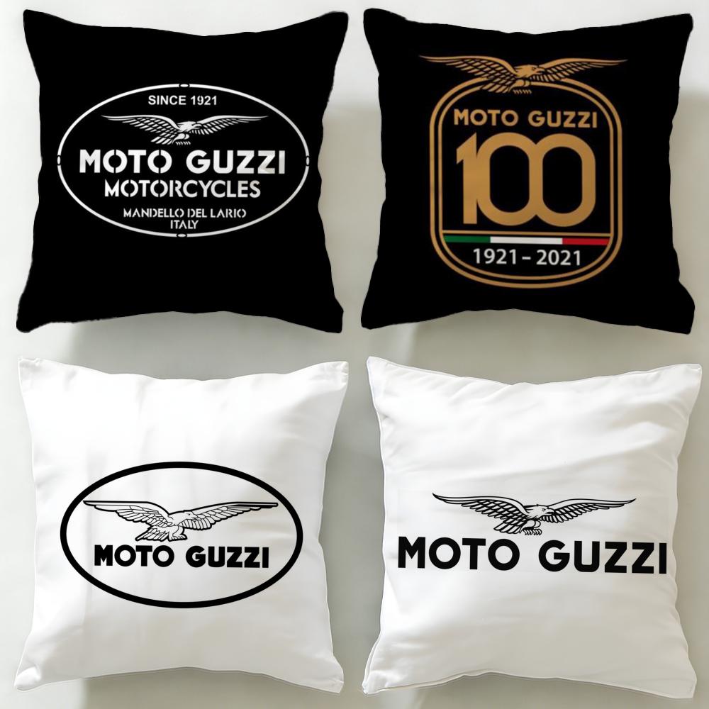 classic motorcycle brand Moto Guzzi Cushion Cover Soft  EasyWash Pillow Case  Versatile for Couch Bed Travel and Office
