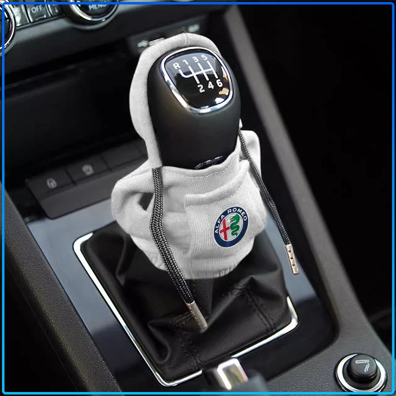 For Alfa Romeo 147 159 Giulietta Giulia Mito Spider Alpha Nheadrest Car Gear Shift Knob Cover Manual Handle Gear Sweatshirt Change Lever Cover