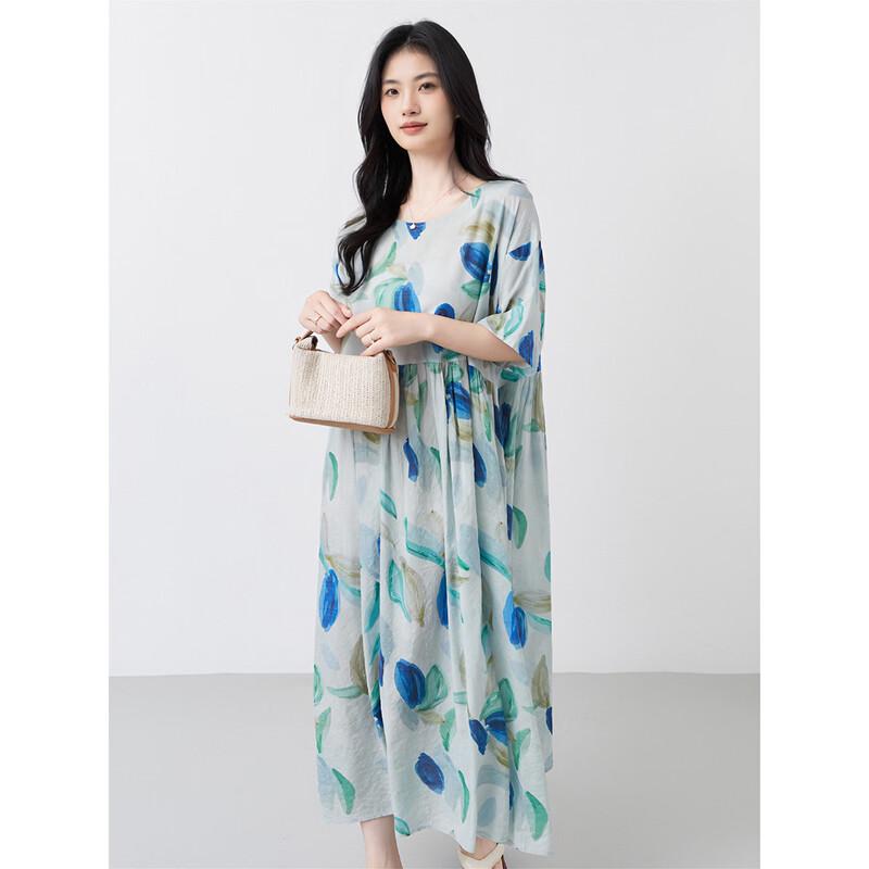 Aiyilian Retro Printed Summer Dress