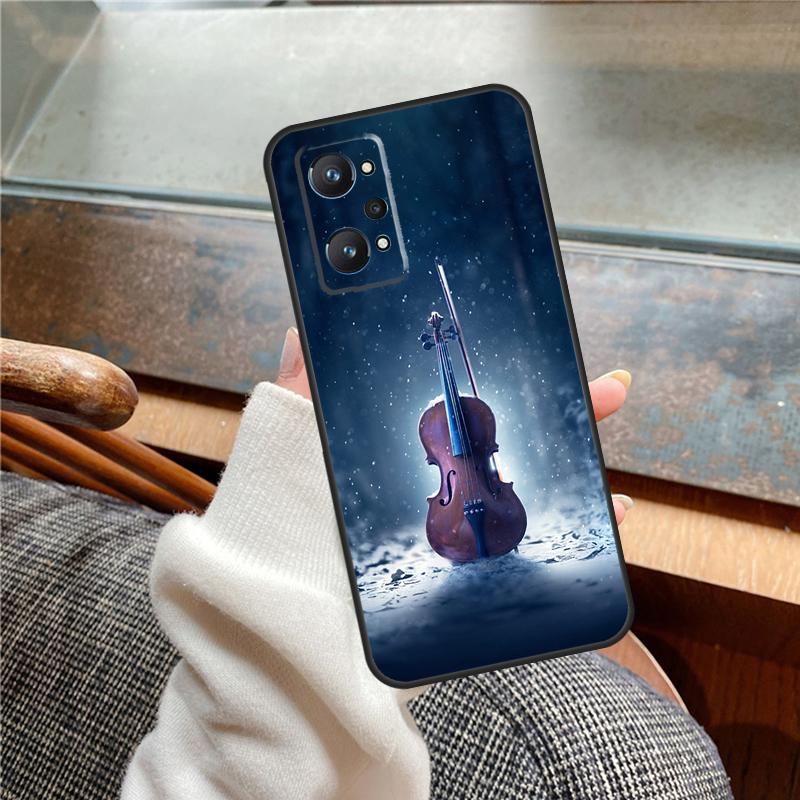Violin Piano Case For Realme 15 Pro GT7 GT6 11 12 13 14 Pro Plus C55 C51 C53 C35 C33 C61 C65 C67 C71 C75