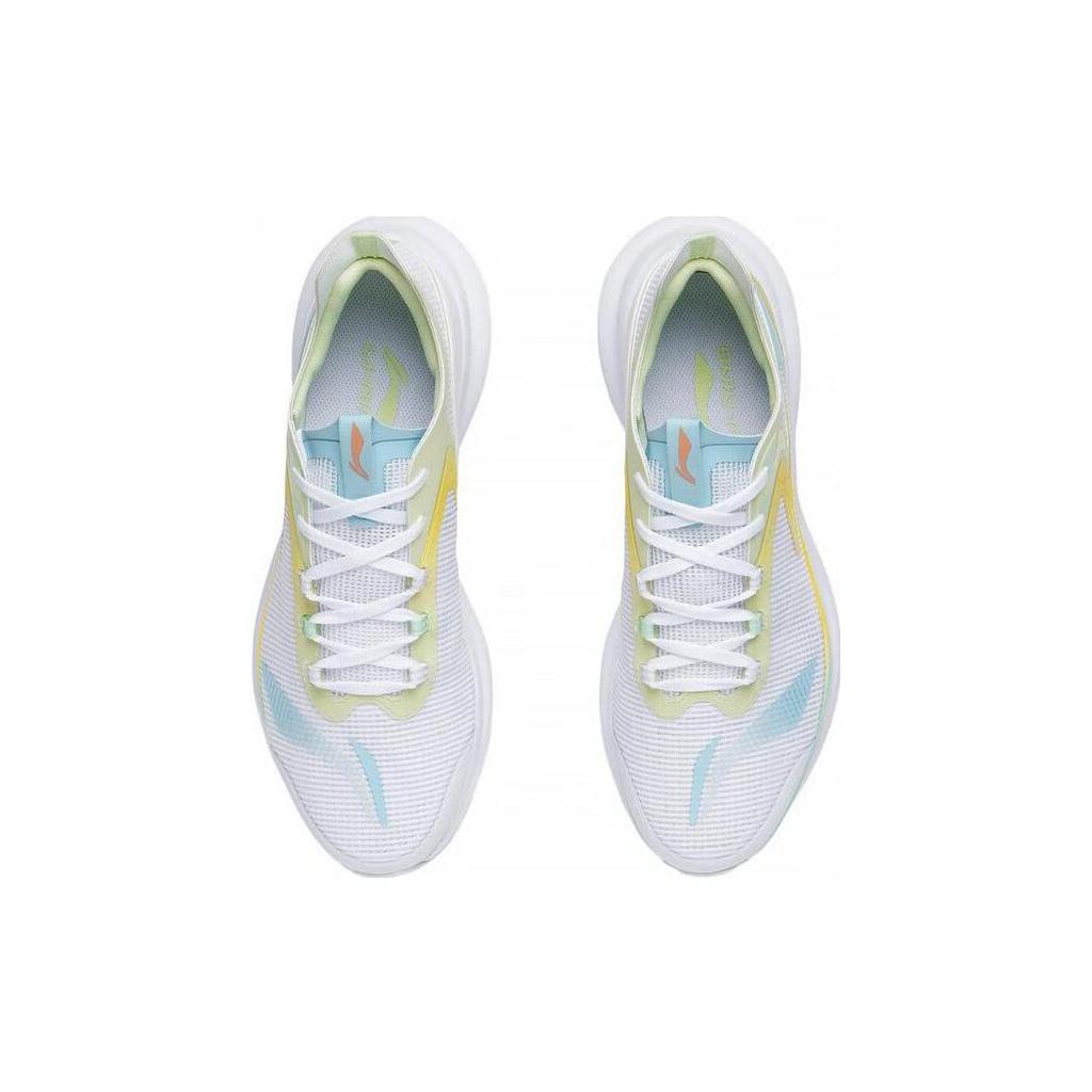 Li Ning Abrasion Resistant Breathable Low Top Running Shoes Men's White Green ARST009-2