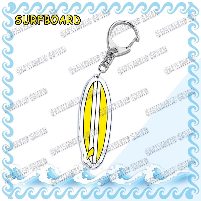 Waves Surfing Surfboard Keychains for Accessories Bag Bicycle Pendant Keyring Jewelry Fans Creative Beach Travel Gift Chaveiro