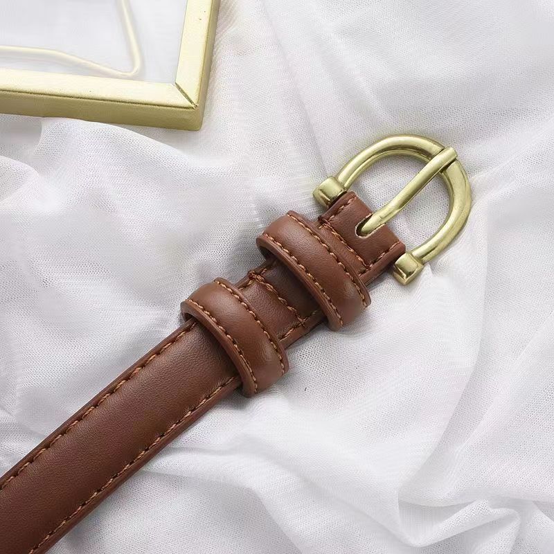 

Повседневный женский стильный ремень из мягкой прочной кожи с элегантной серебряной пряжкой StyleUU