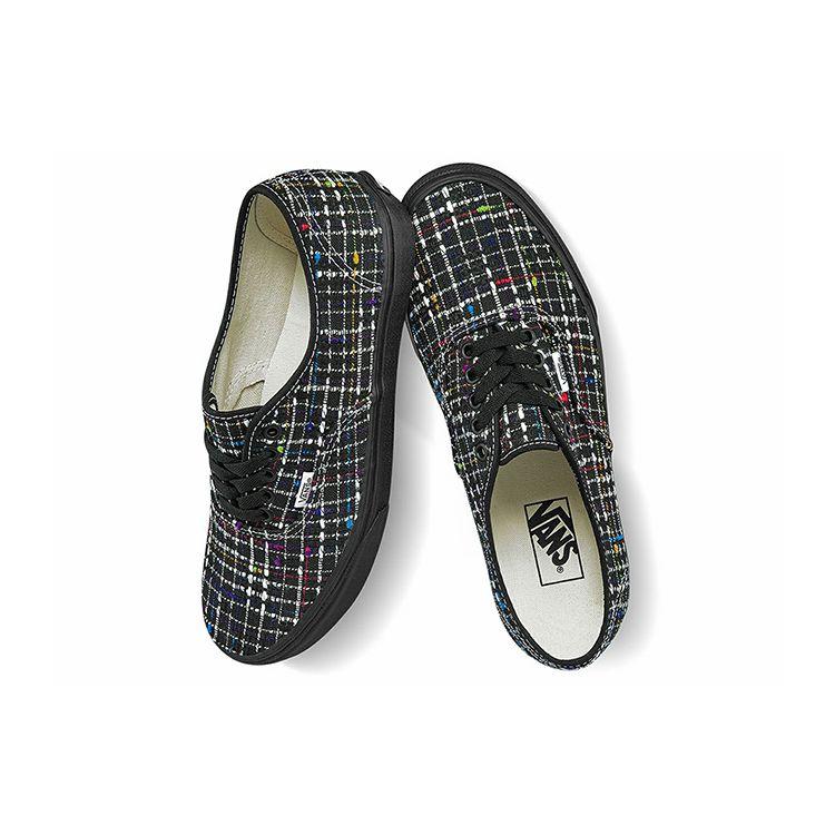 Vans Authentic Low Top Skate Shoes Unisex Sneakers Black Multicolor VN0A5KS96SW