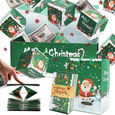 Bounce Box Christmas Surprise Birthday Creative Party Festive Gifts Folding Bounce Red Envelope Gifts Box DIY Folding Gifts Bag