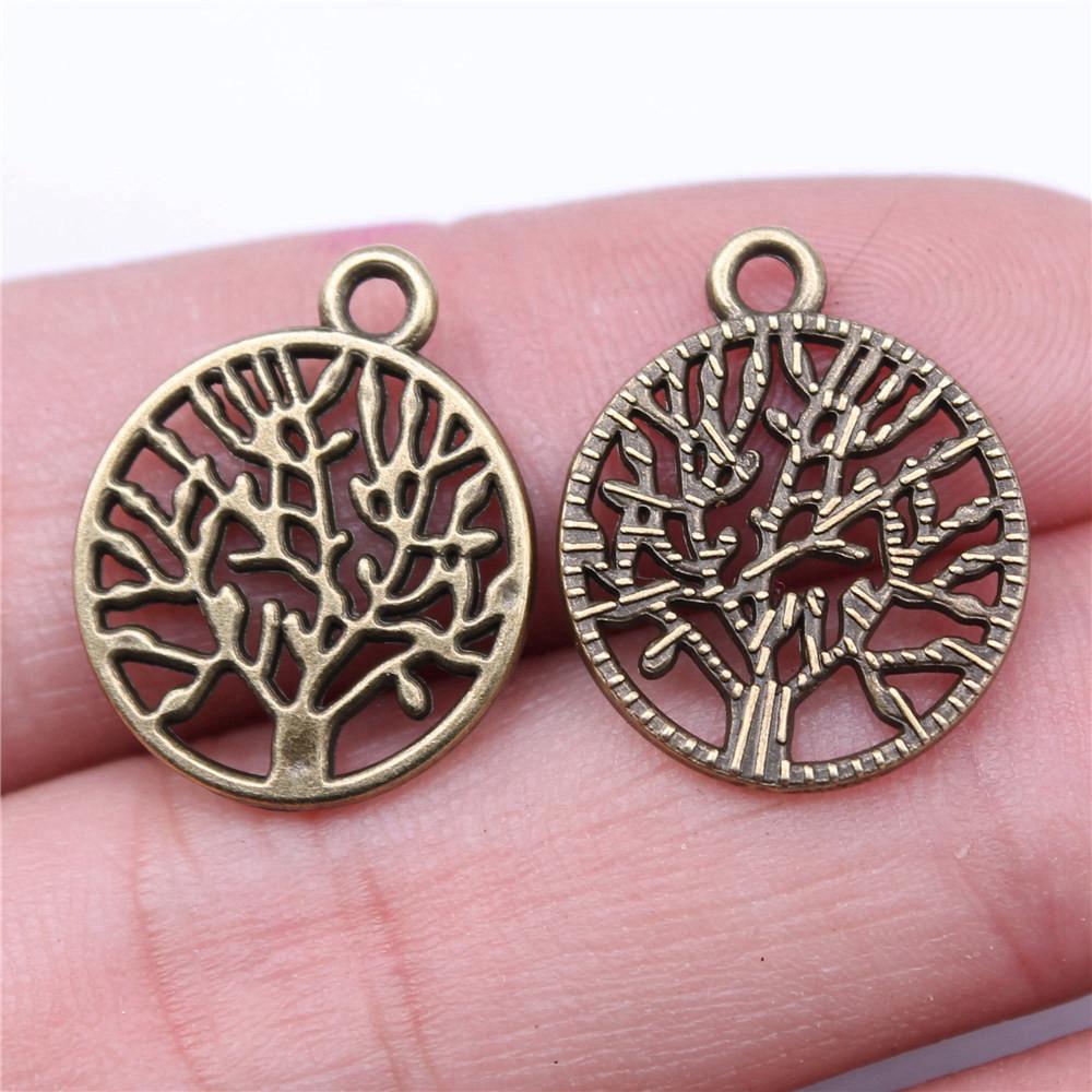 Runde Lebensbaum Anhänger Charms Paar Schmuck Modezubehör