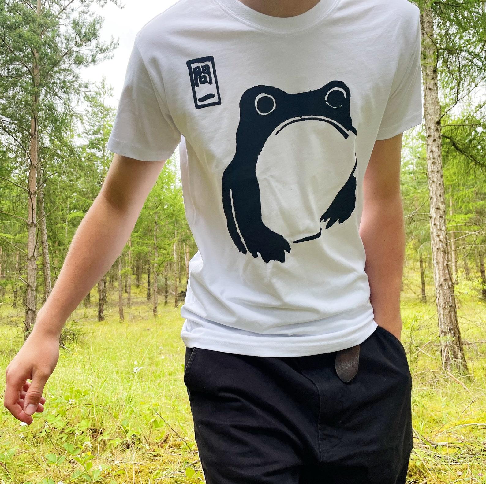 Screen Printed Frog Organic T-Shirt Heavyweight 250gsm Ringspun Cotton 3XL