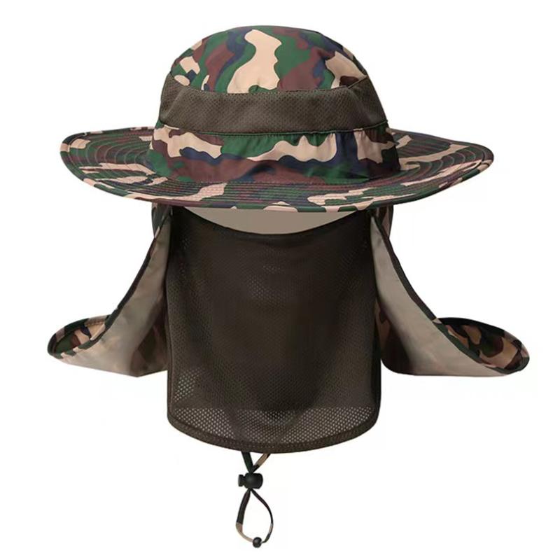 Fishing Flap Caps Men Sun Protection Summer Quick-drying Bucket Hat Outdoor Face Wide Brim Women Bucket Hat For Fishing Climbing