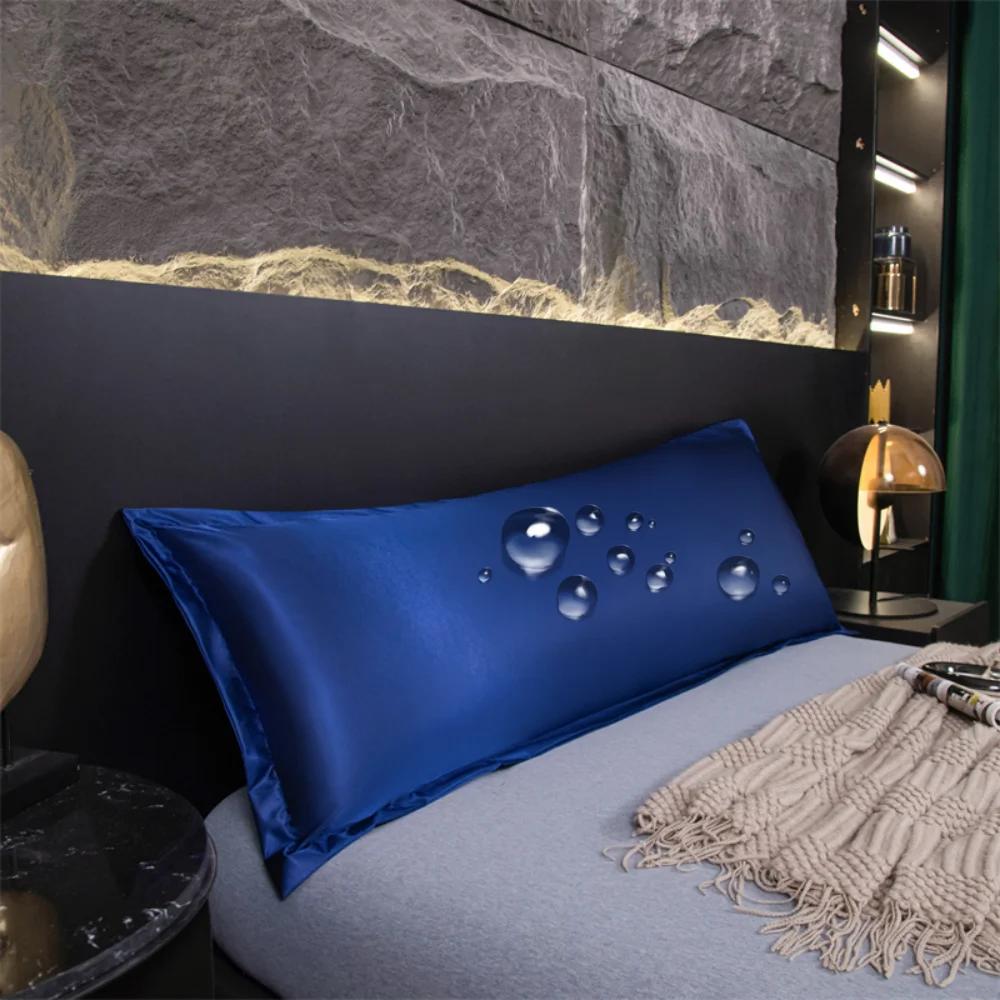 Body Satin Waterproof Pillow Cover with Envelope Closure,Long Pillow Cases,Soft and Breathable Body Pillowcase Gift for Sleepers