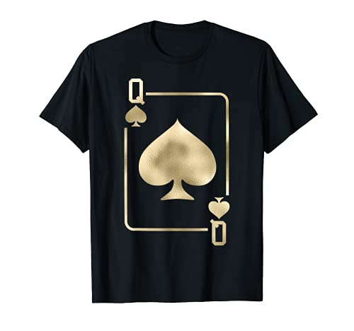 Queen of Spades Playing Cards Halloween Costume Glam T-Shirt