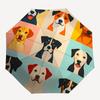 1pc Dogs Pet Fashionable Automatic Opening/Closing Folding Umbrella with 8 Bones, Windproof Portable, Daily Use052