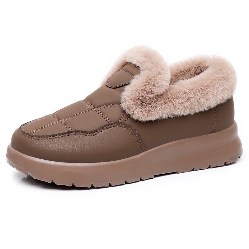 Cotton Shoes, Women's Warm Snow Boots, Mid-top Cotton Boots, Fleece and Thickened Boots, Cotton Boots