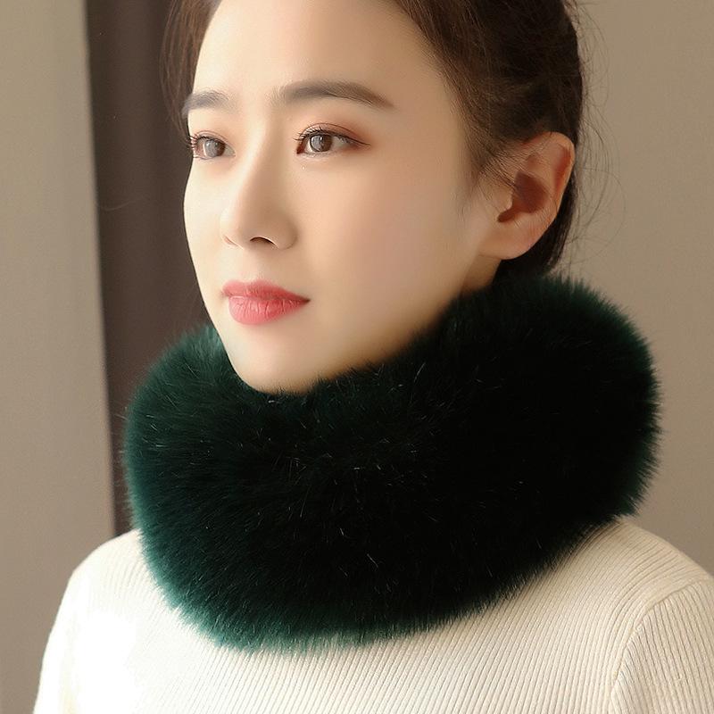 Celebrity Winter Fur Collar Scarf: Versatile Neck Warmer for Men & Women