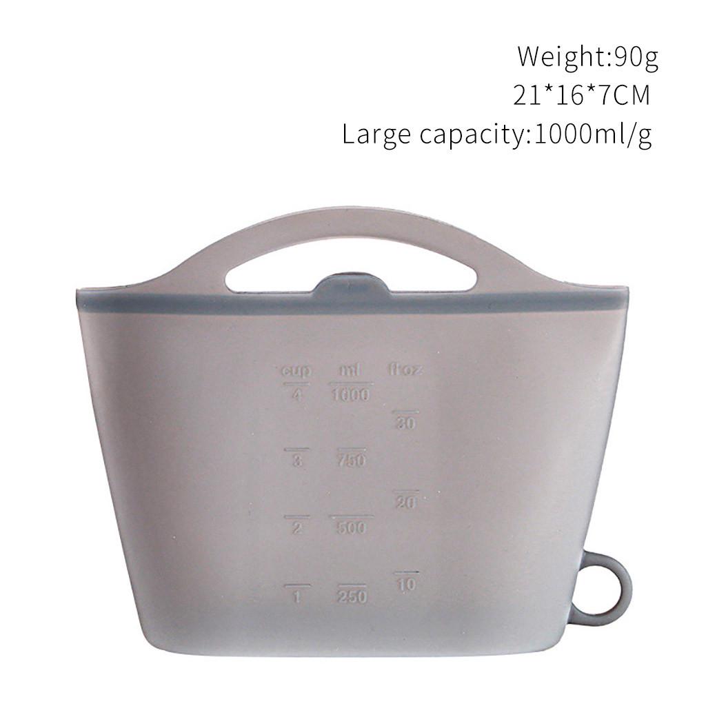 Reusable Vacuum Food Sealer Silicone Storage Bag Container Kitchen Fridge Small