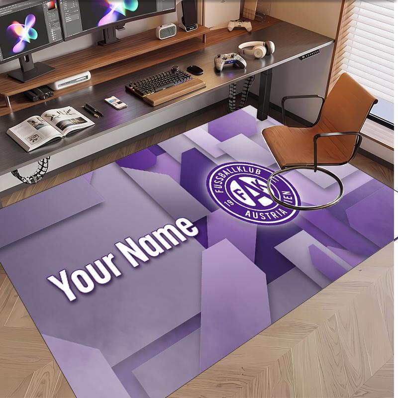 Personalized Crystal Velvet Carpet Austria Wien FC Pattern Non Slip Floor Rug