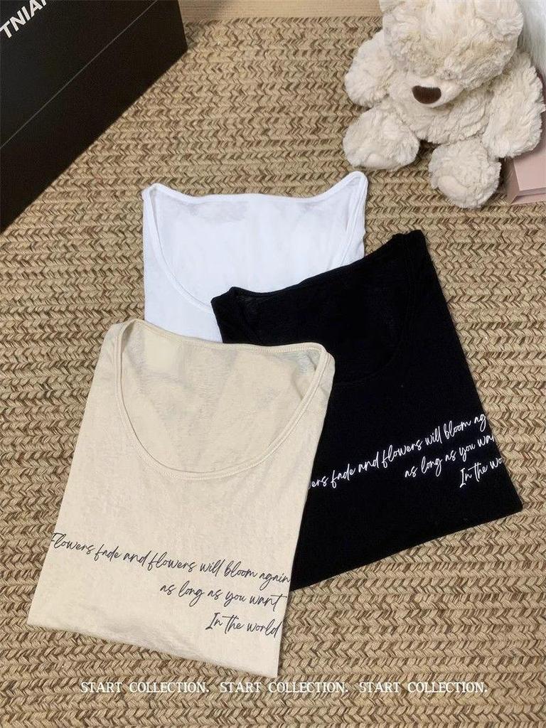 Damen Off-Shoulder Langarm T-Shirt mit Buchstabenaufdruck - Schlankmachend, Vielseitig, Sonnenschutz-Top