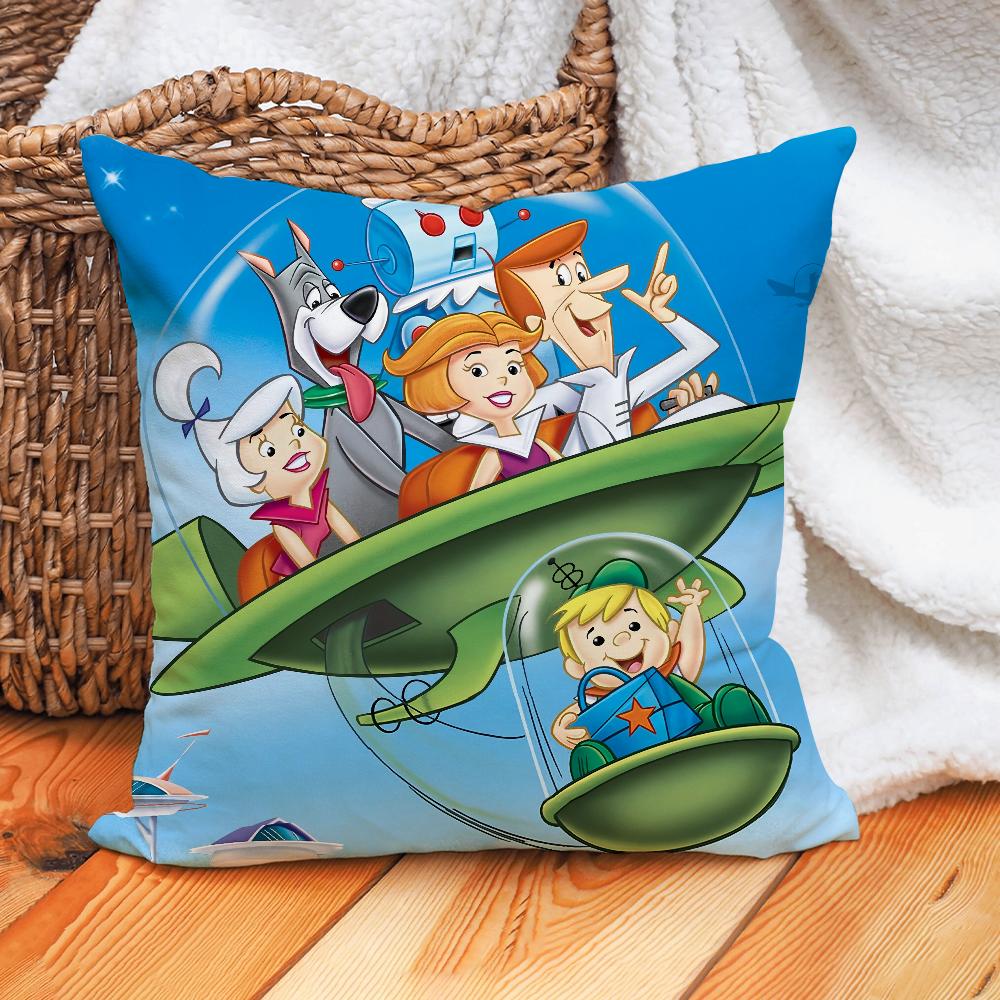 Cartoon The J-Jetsons Pillow Case Home Cushion Cover Suitable For Office Sofa Car Suitable For All Seasons