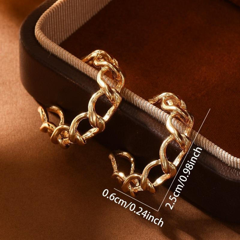 Orecchini a Perno alla Moda in Metallo Intrecciati con Lavorazione a Traforo Vintage