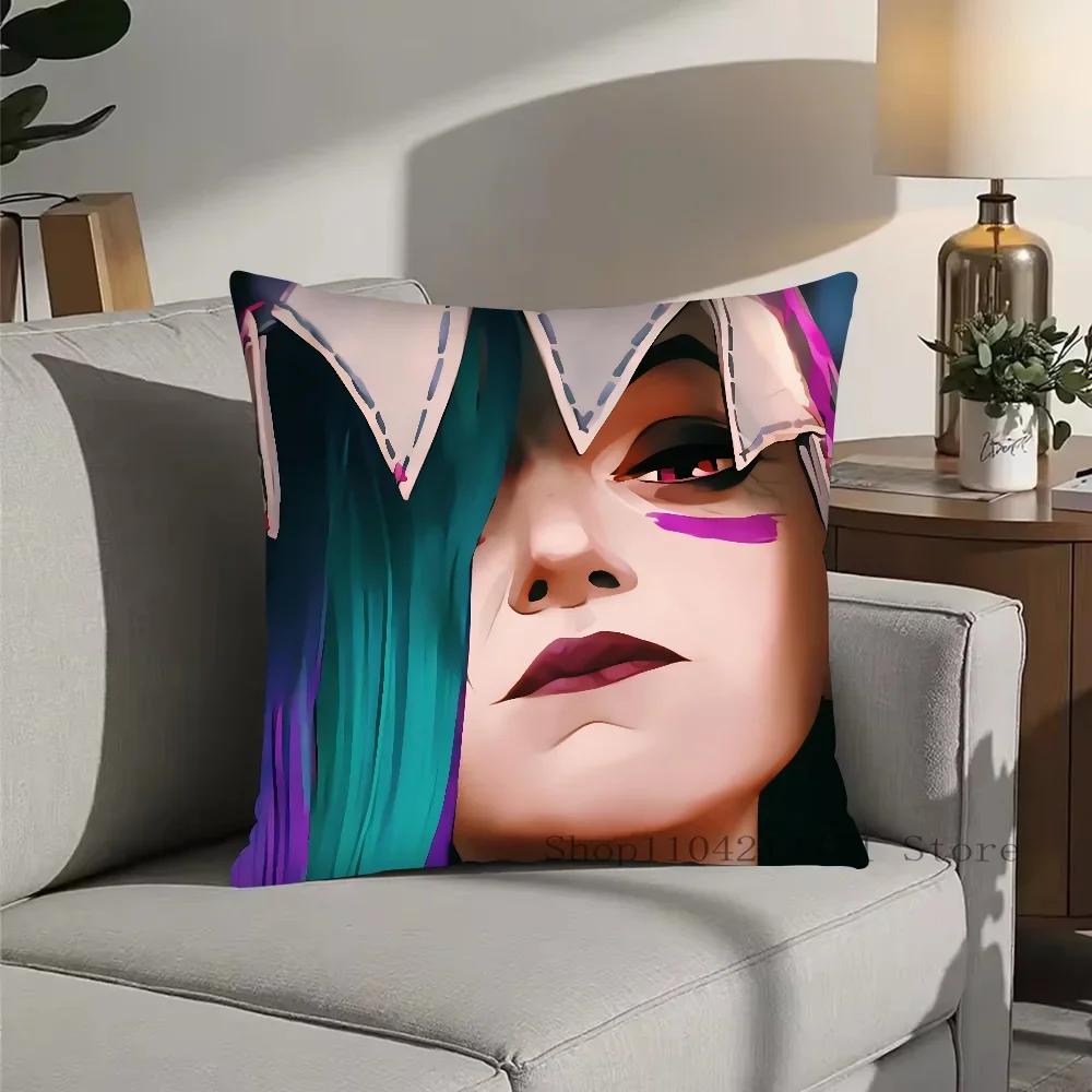1Pc Cartoon A-Arcane 2 Vi J-Jinx Ekko Pillow Bedroom Sofa Leisure Comfort Cushion Car Living Room Home Decoration